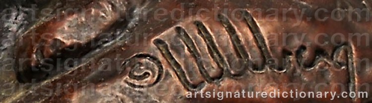 Authentic signature by Kent ULLBERG on Sculpture artwork