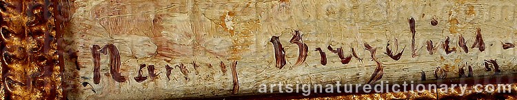 Authentic signature by Nanny BRUZELIUS on  artwork