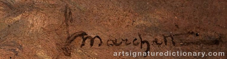 Authentic signature by Ludovico MARCHETTI on  artwork