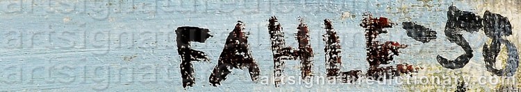 Signature by Gustaf Adolf FAHLE