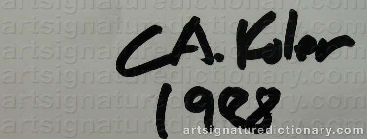 Authentic signature by Cheryl AKNER-KOLER on Object artwork