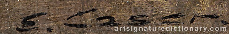 Authentic signature by Ettore CASER on Painting/Watercolour artwork