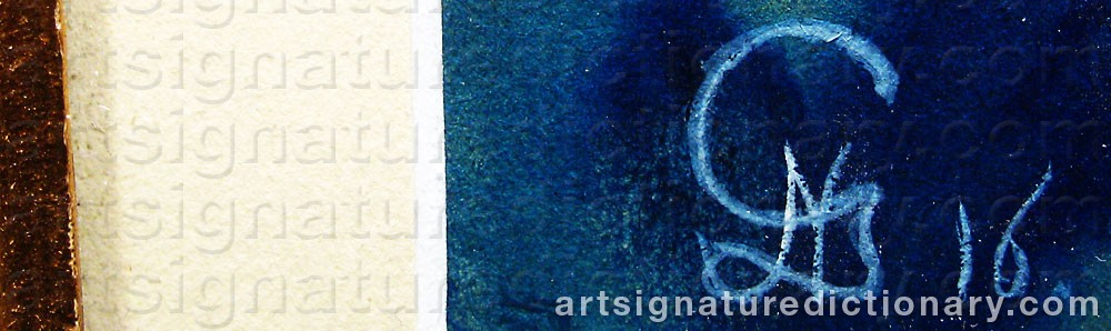 Authentic signature by Gösta NYSTRÖM on  artwork