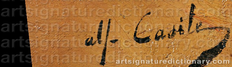 Authentic signature by Alfred CASILE on artwork