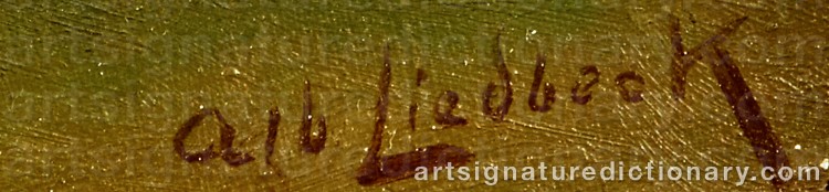 Signature by Albert LIEDBECK