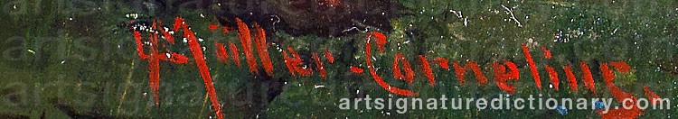 Authentic signature by Ludwig MÜLLER-CORNELIUS on  artwork