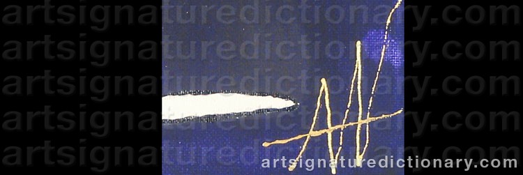 Authentic signature by Annette NORDKVIST on  artwork