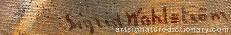 Signature by Sigrid WAHLSTRÖM DE ROUGEMONT