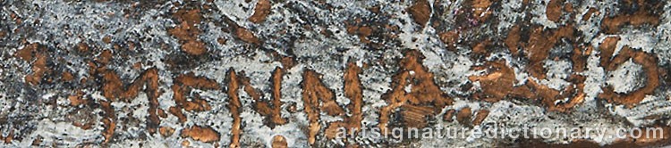 Authentic signature by Juha MENNA on  artwork