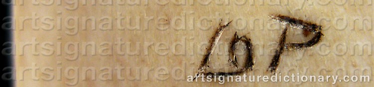 Authentic signature by Lars-Olof (Sami Artist) PARFA on  artwork