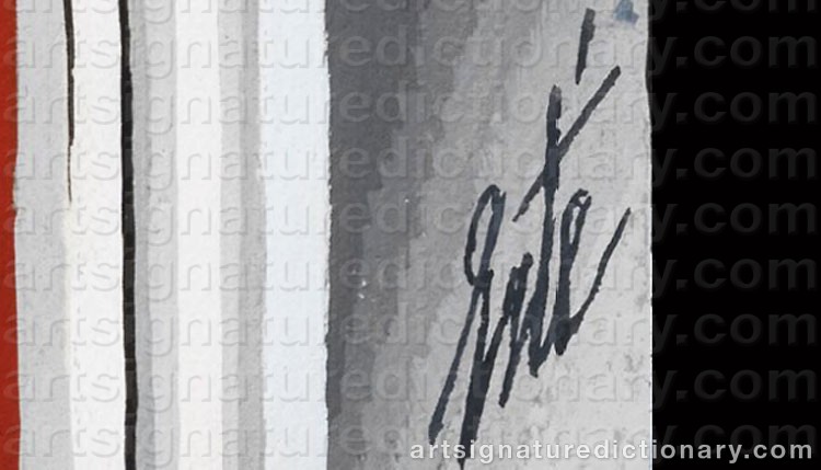 Authentic signature by Romain De ‘Erté’ TIRTOFF on artwork