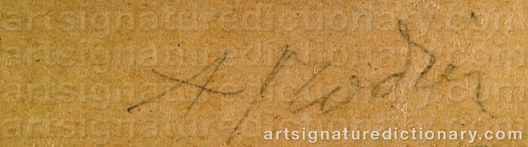 Signature by Auguste RODIN