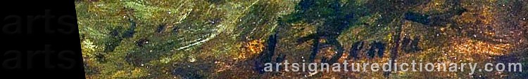 Authentic signature by Alexander Ritter Von BENSA on  artwork