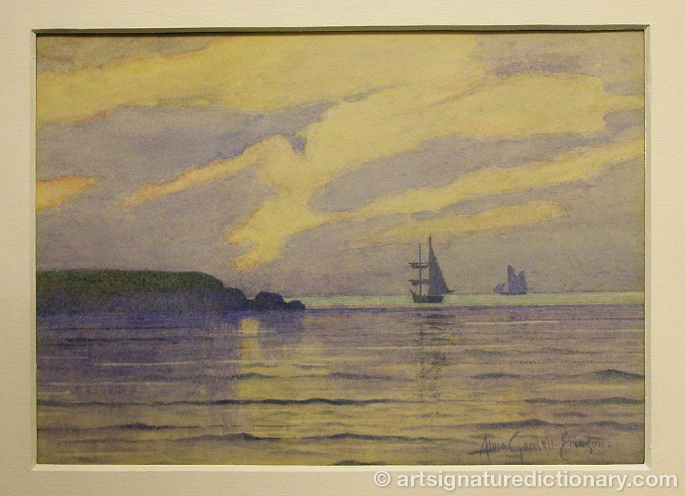 Close-up details showing Anna GARDELL-ERICSON signature forgery characteristics