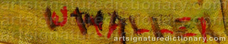 Authentic signature by Ulla WALLER on  artwork