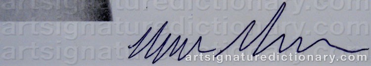 Authentic signature by Henrik HALVARSSON on artwork