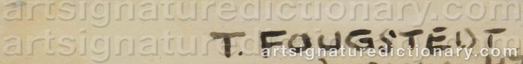 Authentic signature by Tage FOUGSTEDT on  artwork