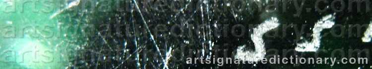 Authentic signature by Mona MORALES-SCHILDT on  artwork