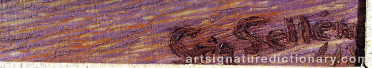Authentic signature by Stig SELLÉN on  artwork