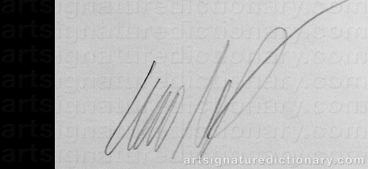 Authentic signature by Mario CRAVO NETO on artwork