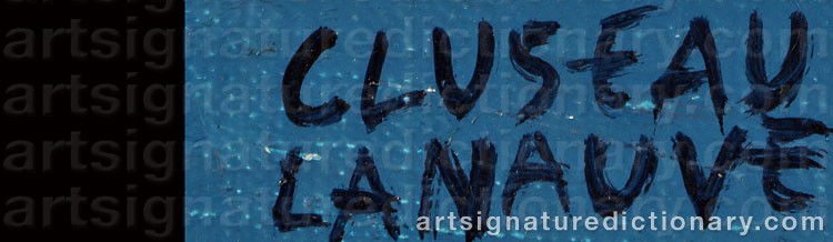 Authentic signature by Jean CLUSEAU-LANAUVE on  artwork