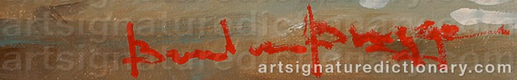 Signature by Barend Van Der BRUGGEN
