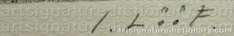 Authentic signature by Jörgen LÖÖF on  artwork