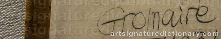 Authentic signature by Marcel GROMAIRE on  artwork