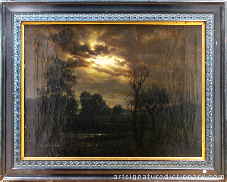 Close-up details showing Axel Wilhelm NORDGREN signature forgery characteristics