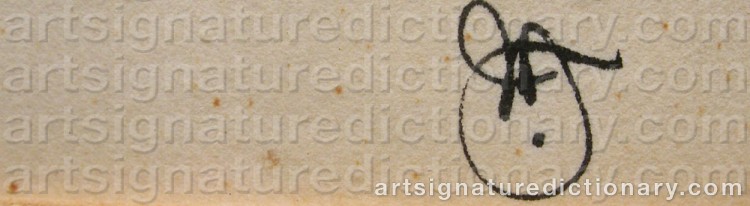 Authentic signature by Ulf RAHMBERG on  artwork