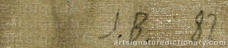 Authentic signature by Jens BIRKEMOSE on artwork