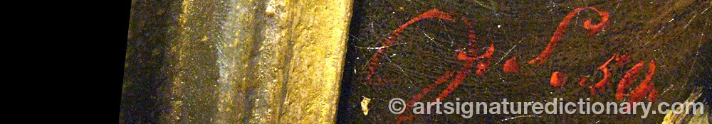 Authentic signature by Julius SCHOLTZ on  artwork