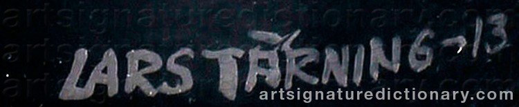 Authentic signature by Lars TÄRNING on Painting/Watercolour artwork