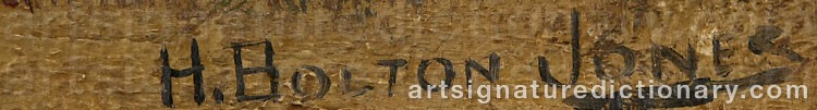 Authentic signature by Hugh Bolton JONES on Painting/Watercolour artwork
