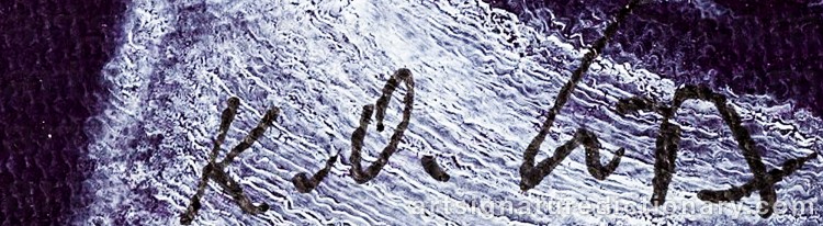 Authentic signature by Karl Otto GÖTZ on artwork