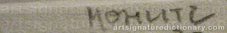 Authentic signature by Phillippe MOHLITZ on Drawing/Graphic/Print artwork