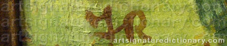 Authentic signature by Ingrid RYDBECK ZUHR on Painting/Watercolour artwork