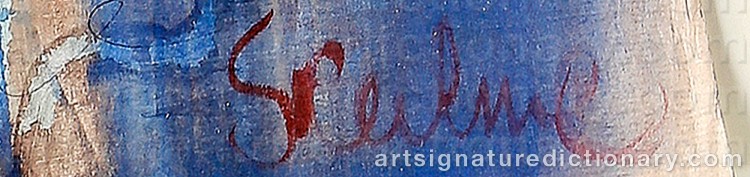 Authentic signature by Dzemma SKULME on  artwork