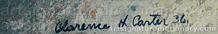 Signature by Clarence Holbrook CARTER