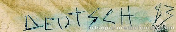 Authentic signature by Boris DEUTSCH on Painting/Watercolour artwork
