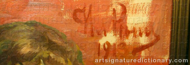 Forged signature of Ilya Efimovich REPIN