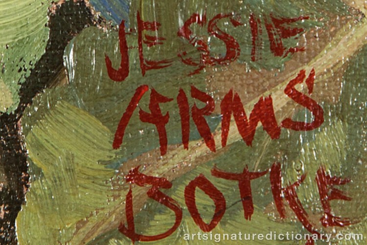 Authentic signature by Jessie Arms BOTKE on Painting/Watercolour artwork