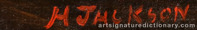 Authentic signature by H. Sinclair JACKSON on  artwork