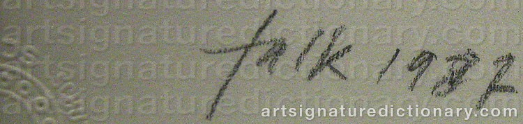Signature by Lars Erik FALK