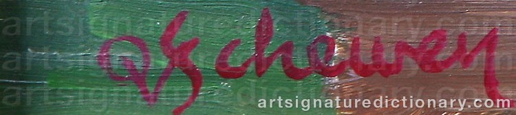 Authentic signature by Olle Von SCHEWEN on  artwork