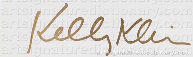 Authentic signature by Kelly KLEIN on  artwork