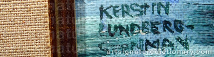 Authentic signature by Kerstin LUNDBERG-STENMAN on Painting/Watercolour artwork