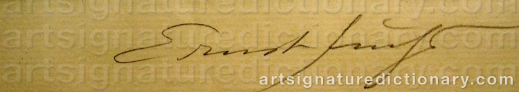 Signature by Ernst FUCHS