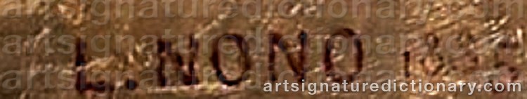 Authentic signature by Luigi NONO on  artwork