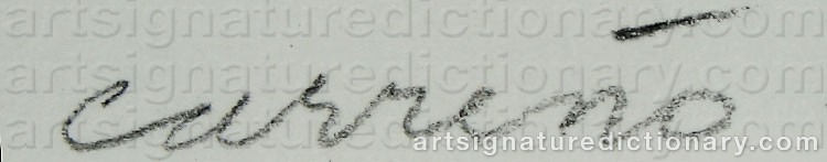 Authentic signature by Mario CARREÑO on artwork
